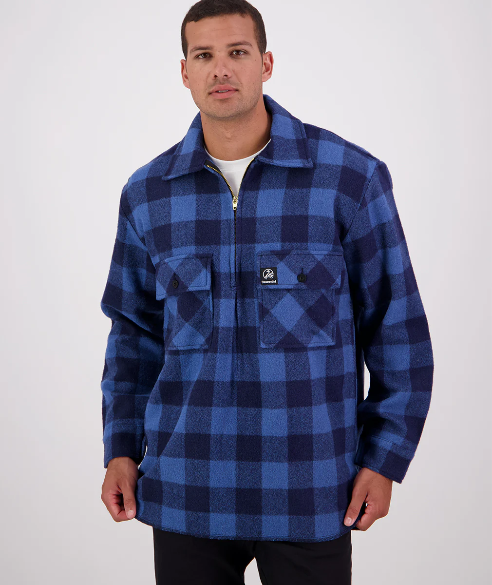 Swanndri Men's Ranger Bush Shirts - Oceanview/Navy Check