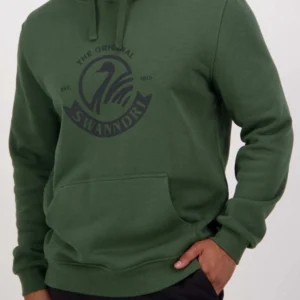 Swanndri Men's Original V2 Hoodie - Hunter Green/Black