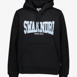 Swanndri Women's Varsity Hoodie - Black/Powder