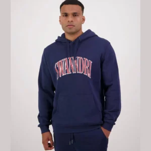 Swanndri Men's Weston Hoodie - Navy/Red