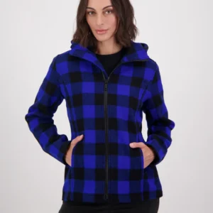 Swanndri Women's Seattle V2 Hoodie - Blue/Black Check