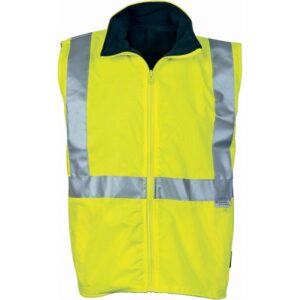 DNC HiVis D/N Reversible Vest with 3M R/Tape (Yellow/Navy - Style 3865)