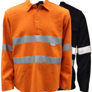 Barden & Euroa Clothing - Taped Woollen Workshirt (Orange)