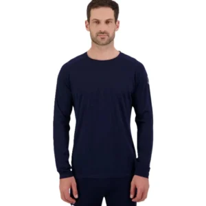 Line7 Mens Merino Baselayer Long Sleeve Raglan Top - Midnight
