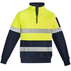 Syzmik Unisex Hi Vis 1/4 Zip Pullover - Hoop Taped (yellow) ZT567