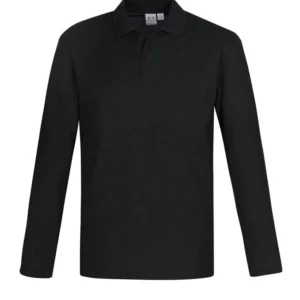 Crew Long Sleeve Polo (black) P303LS