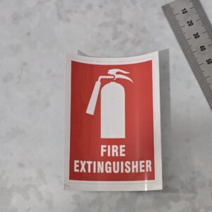 Fire Extinguisher - Sticker - 85x60mm