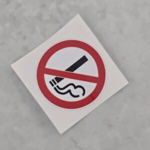 No Smoking - 50mm, Small Round Sticker