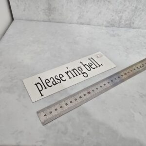 Metal - Please Ring Bell - small sign - 200mm