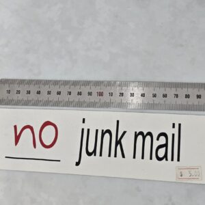 Metal - No Junk Mail - letterbox sign - 200mm