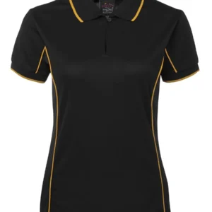 JB's Ladies Fine knit  Polo - Royal/Gold (2FKPIRY14)
