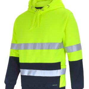 JB's Hi Vis D+N 330G Pullover Hoodie - lime/Navy (6DPH)