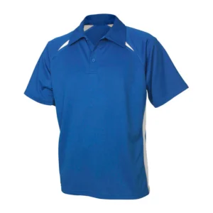 BIZ COLLECTION Mens Splice Short Sleeve Polo P7700 Blue/White