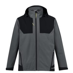 Syzmik Unisex Streetworx Stretch Waterproof Jacket ZJ310 (Charcoal/Black)