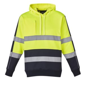 Syzmik Unisex Hi Vis Stretch Taped Hoodie Yellow ZT483