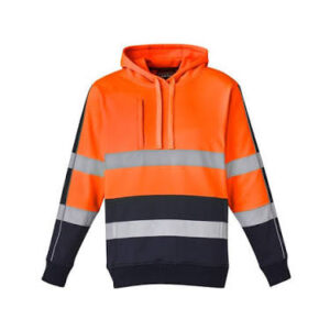 Syzmik Unisex Hi Vis Stretch Taped Hoodie Orange ZT483