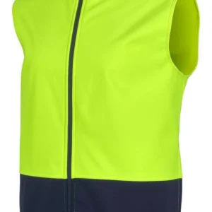 JB's Hi Vis Three Layer Softshell Vest - Lime/Navy (6HWV)